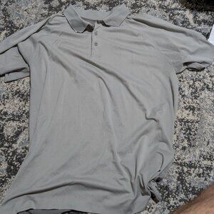 Fabletics Men’s Gray Performance Golf Polo Shirt – Size Large